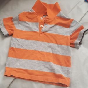 Faded glory orange and gray polo 18 months